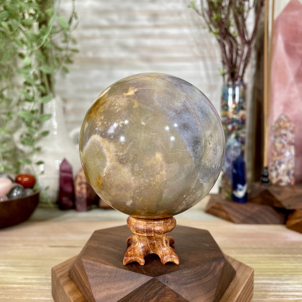 0523 Sea Jasper Crystal Sphere - Large 81.1mm